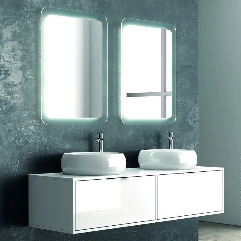 Kamalu - mobile bagno 150cm con 2 cassetti scorrevoli kspr-150b