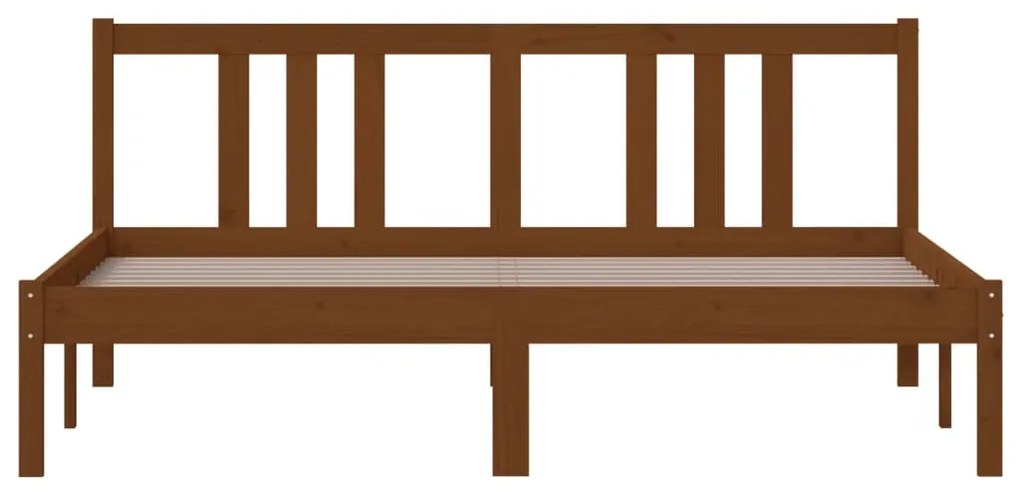 Giroletto miele in legno massello 150x200 cm 5ft king size