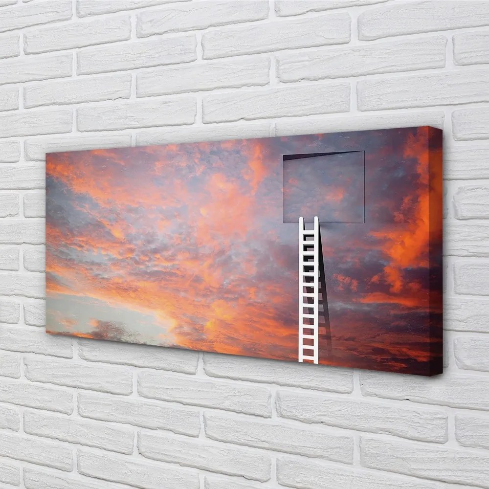 Quadro su tela Sunset ladder Sunbat 100x50 cm