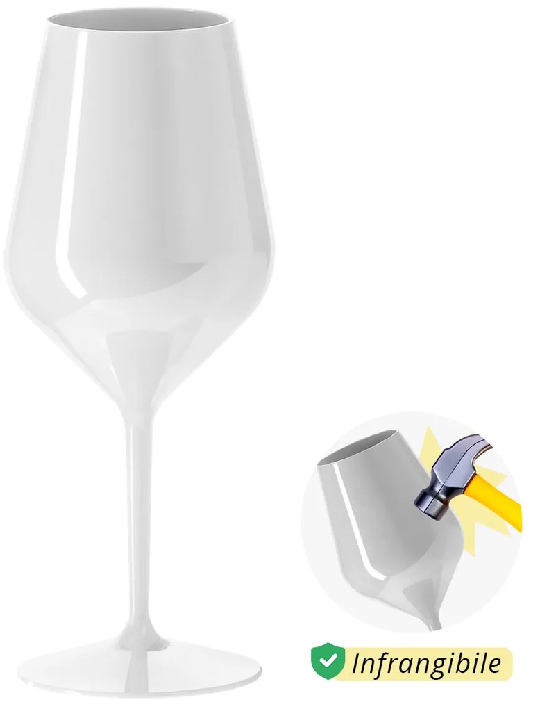 Calice vino in tritan 470 ml bianco