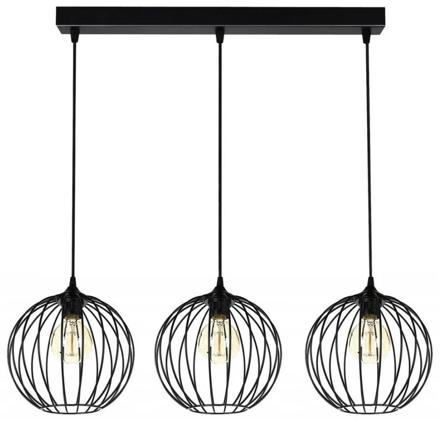 Lampadario a sospensione con filo MATT 3xE27/60W/230V