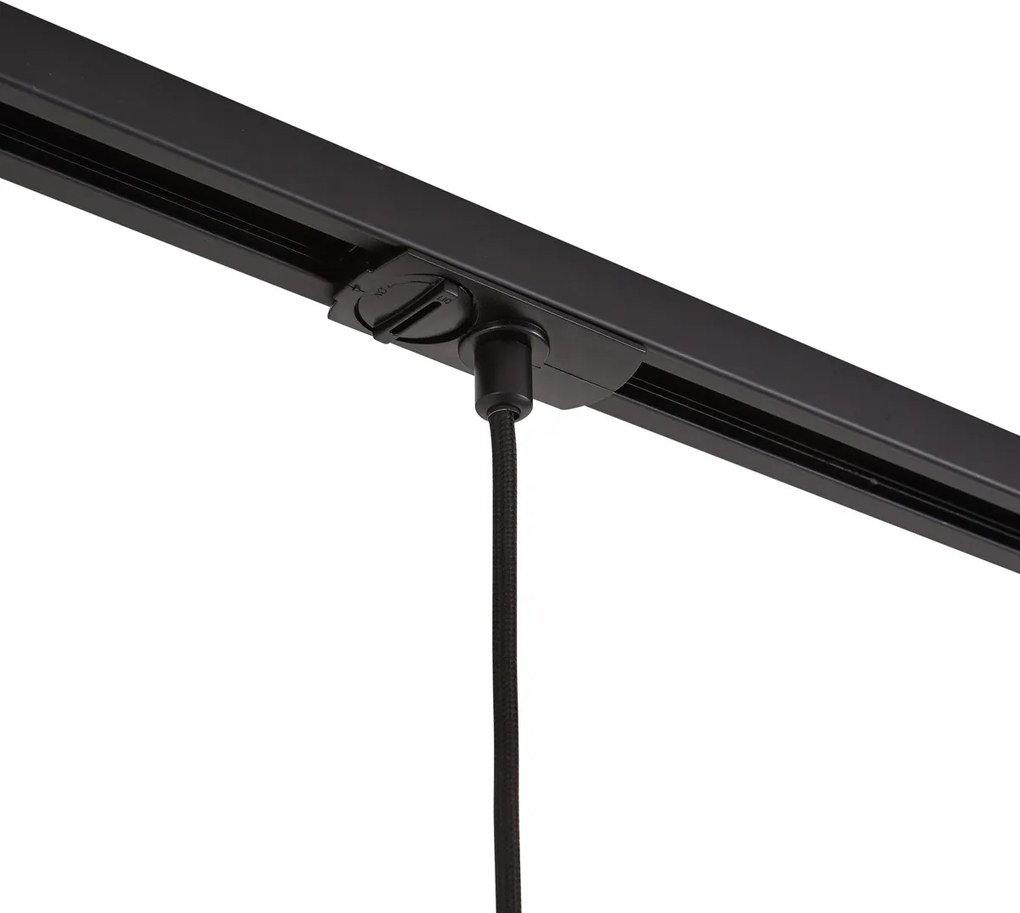 Sistema a binario moderno nero con 3 lampade a sospensione in ottone e verde 1-fase - Iconic Jina