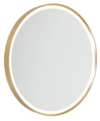 Specchio da bagno moderno oro con LED IP44 con specchio - Miral