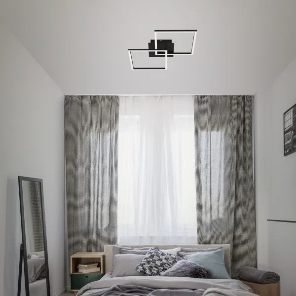 Briloner 3210-015 - Lampada LED da soffitto dimmerabile FRAME 2x11W 230V nera