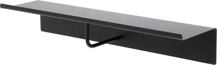 Attaccapanni da parete nero in acciaio con scaffale 21,5 cm A-Coat – Zone