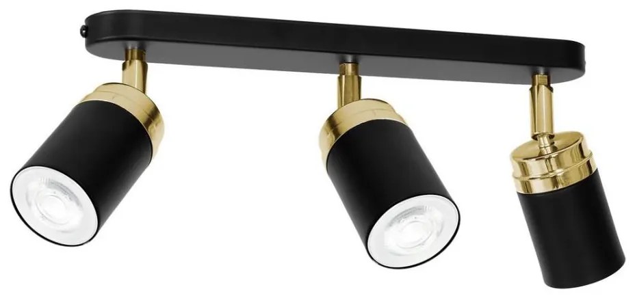 Faretto RENO 3xGU10/8W/230V nero/oro