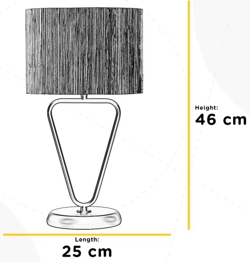 ONLI - Lampada da tavolo MADU 1xE27/22W/230V 46 cm