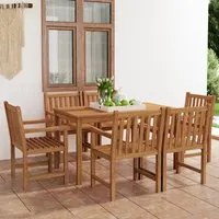 Set da Pranzo per Esterni 7 pz in Legno Massello di Teak 3059932