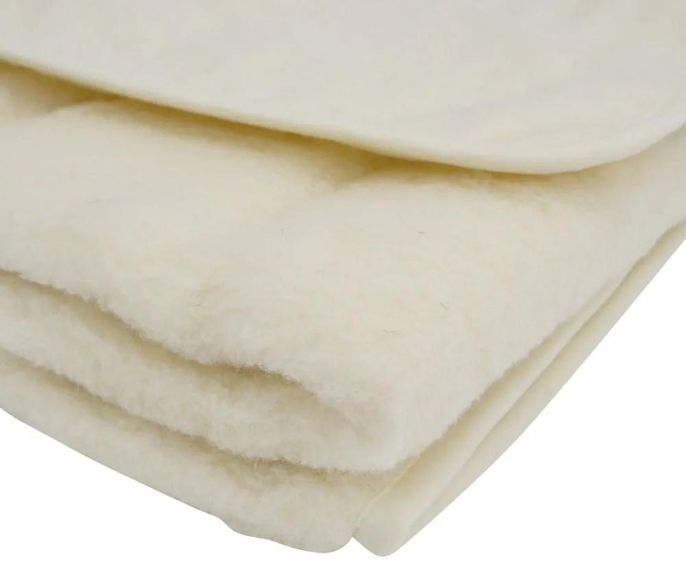 Coperta beige in lana merino, 130 x 170 cm - Native Natural