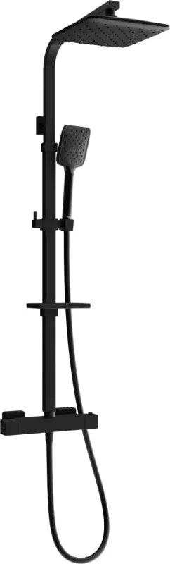Mexen CQ62 set doccia esterno con soffione e rubinetto termostatico, nero - 772506295-70