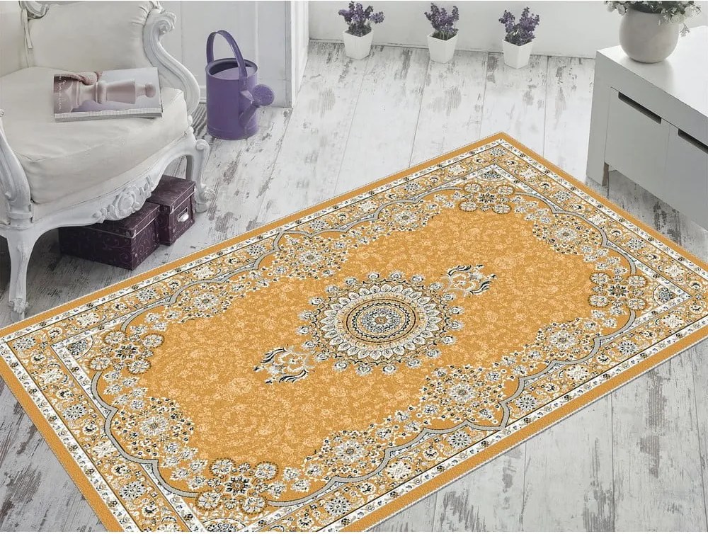 Tappeto giallo Luka, 80 x 150 cm - Vitaus