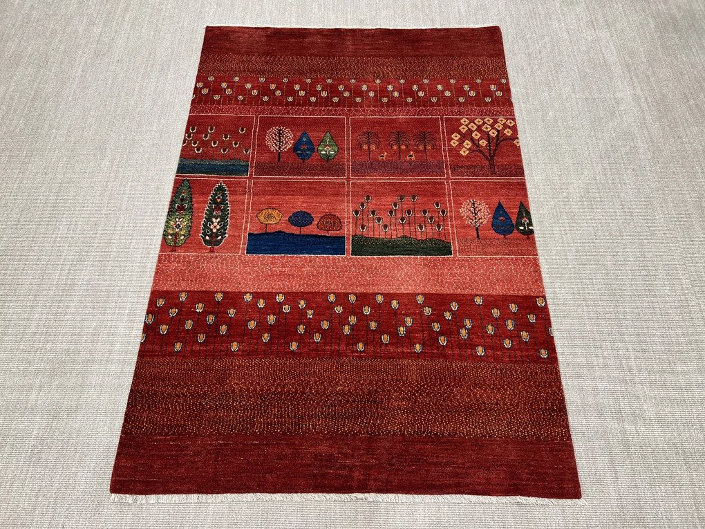 Gashguli Tappeto 240x160 Rosso (Iran) Annodato A Mano