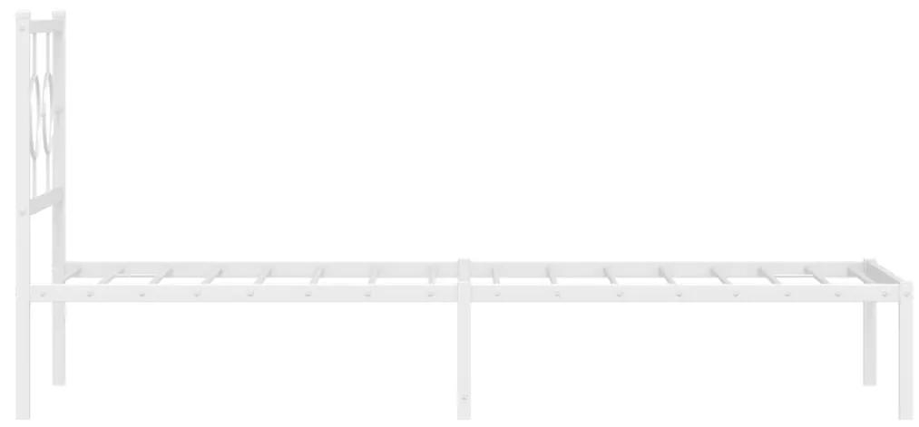 Giroletto con Testiera Metallo Bianco 80x200 cm