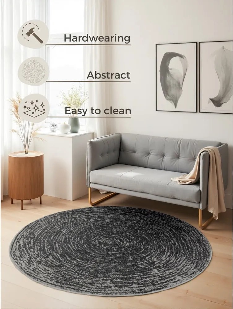 Tappeto rotondo grigio ø 120 cm Gloria Cavallo – Hanse Home