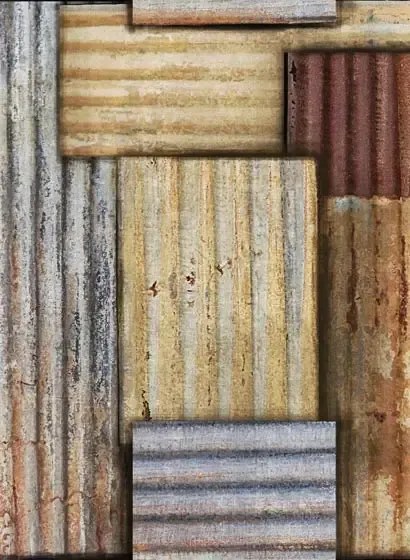 Mindthegap Carta da parati Rusty Tin - WP20242