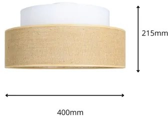 Plafoniera BOHO 1xE27/60W/230V diametro 40 cm bianco/beige