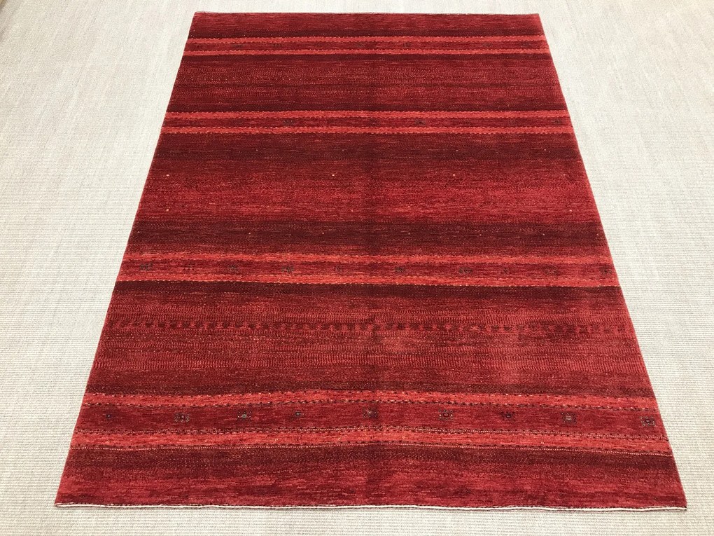 Loribaft Tappeto 220 x 160 Rosso (Iran) Annodato A Mano