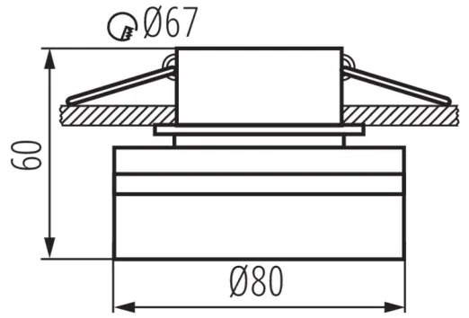 Kanlux 29237 - Lampada da incasso GOVIK GU10/10W nero