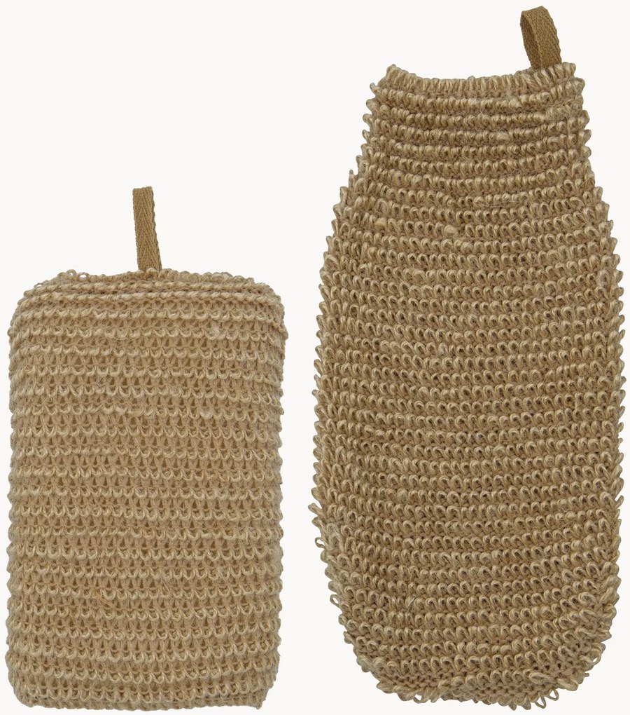 Set guanto e spugna esfoliante MKJute 2 pz