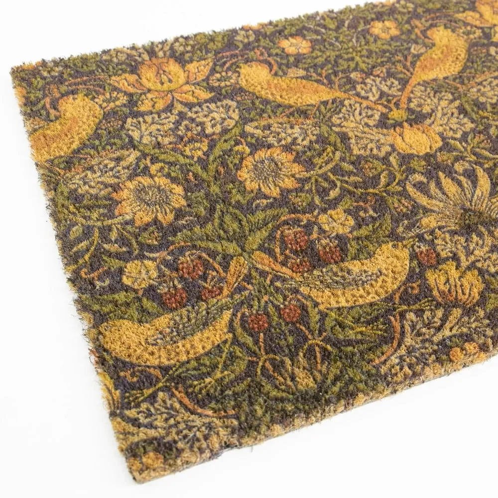 Zerbino in fibra di cocco 60x90 cm William Morris Strawberry Thief - Artsy Doormats