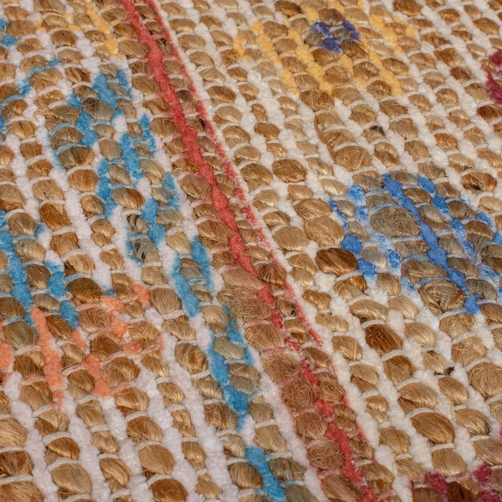 Tappeto di colore naturale in misto iuta tessuto a mano 160x230 cm Taylor Patchwork – Flair Rugs