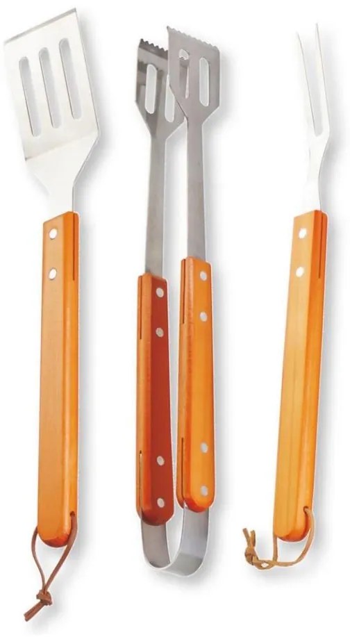 Fieldmann - Utensili per grigliare 3 pezzi in acciaio inox