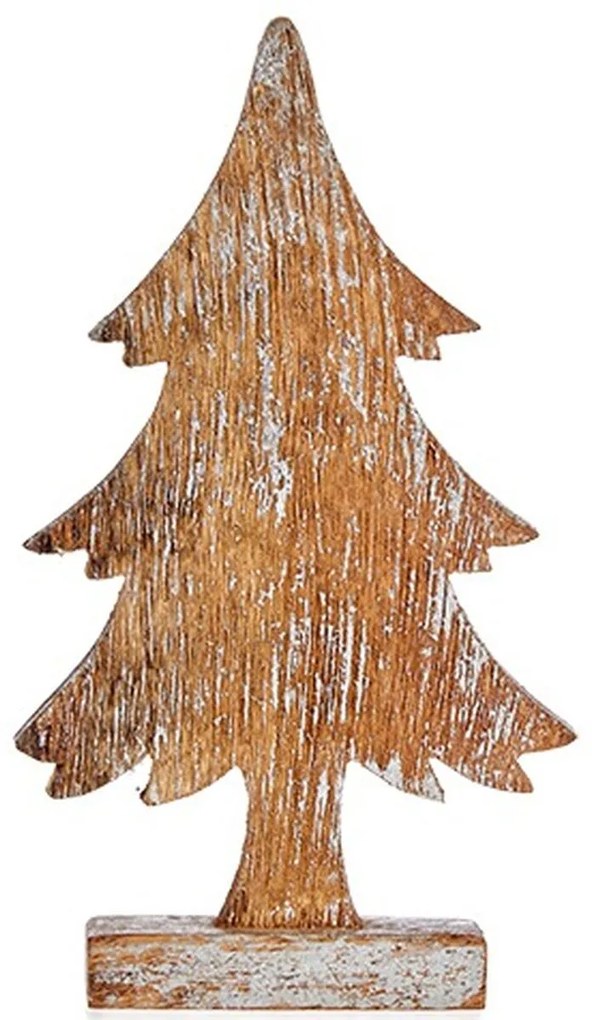 Statua Decorativa Albero di Natale Argentato Legno 5 x 31 x 15 cm (6 Unità)