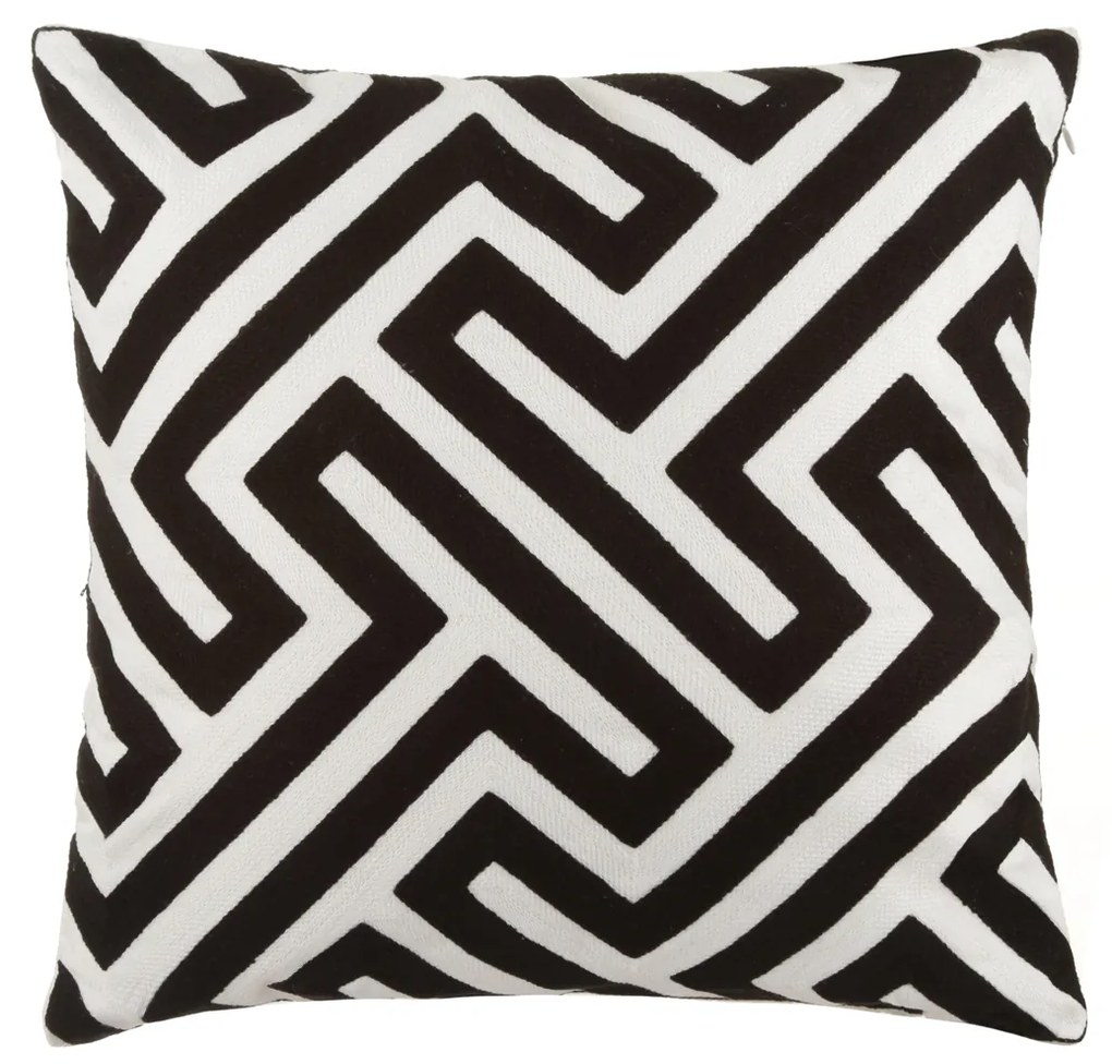 Cuscino arredo 45x45 cm geometrie bianco e nero