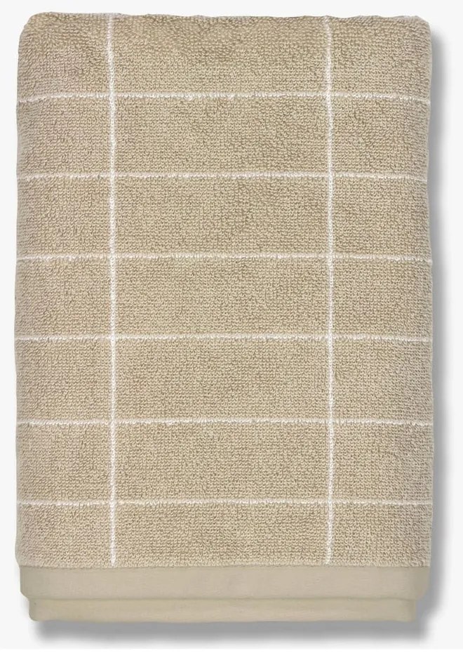 Asciugamano in cotone beige 50x100 cm Tile Stone - Mette Ditmer Denmark