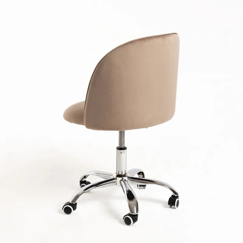 Sedia Vint Velluto Office - Beige