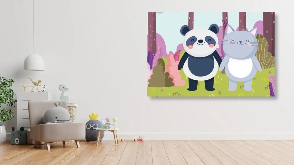 Stampa su tela – Animali nel bosco