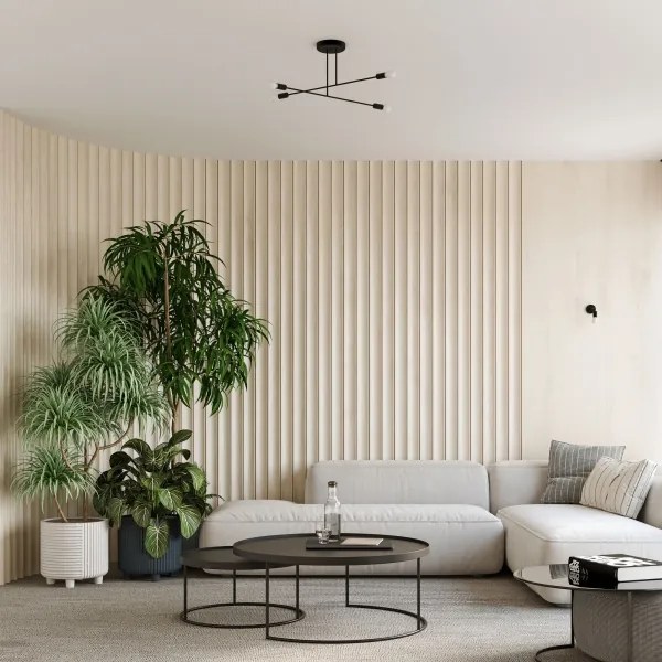 Sollux SL.1451 - Lampadario a sospensione con supporto rigido NORAH 4xE27/15W/230V nero