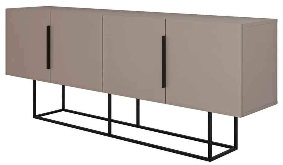 Cassettiera bassa grigio-beige 200x80 cm Titan - Marckeric