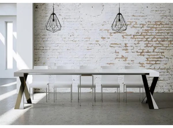 Consolle allungabile 90x40/300 cm DIAGO Bianco Frassino