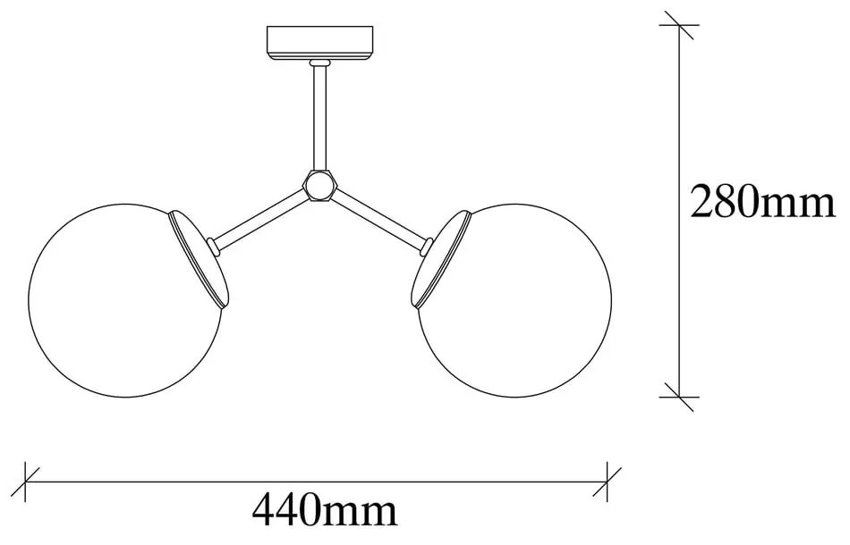 Apparecchio da soffitto in bianco e nero Damar - Opviq lights