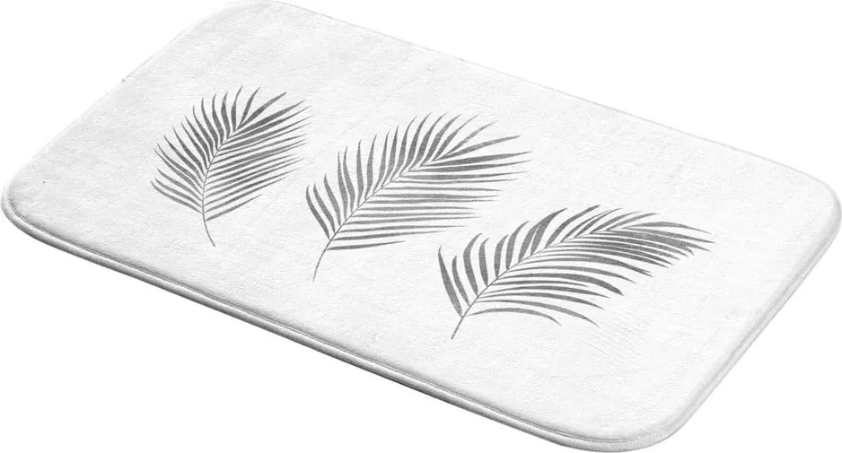 Tappetino per il bagno bianco e argentato 45x75 cm Orbella – douceur d'intérieur