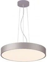 Lampadario pendente cerchio 60cm LED 65W MENKAR 600 lampada UP DOWN sospensione 2 temperature 230V COLORE ARGENTO