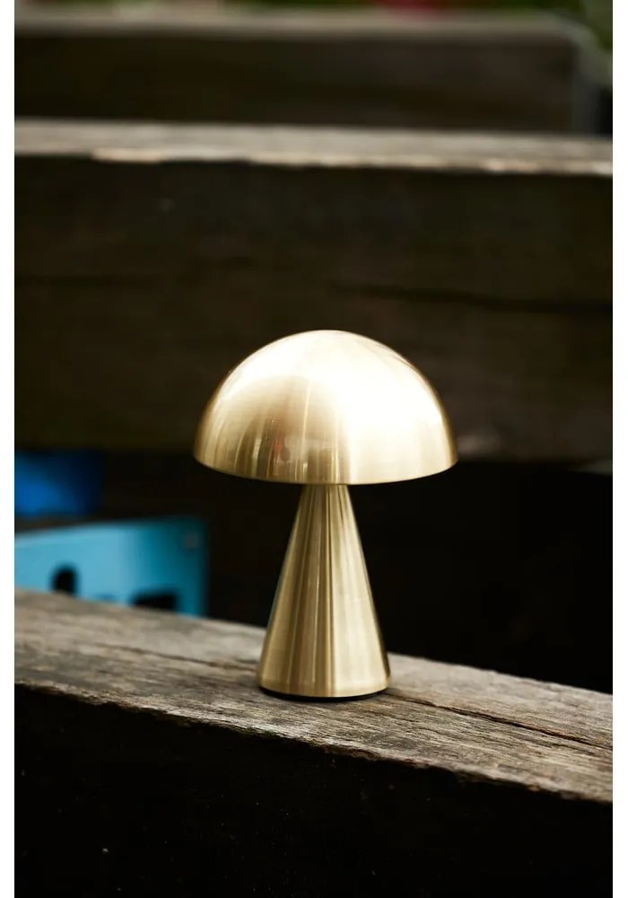 Lampada da tavolo a LED dimmerabile in oro (altezza 20 cm) Mush - Hübsch