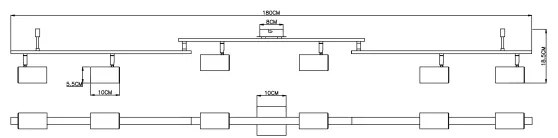 Globo 57910-6B - Faretto ROBBY 6xGU10/35W/230V nero