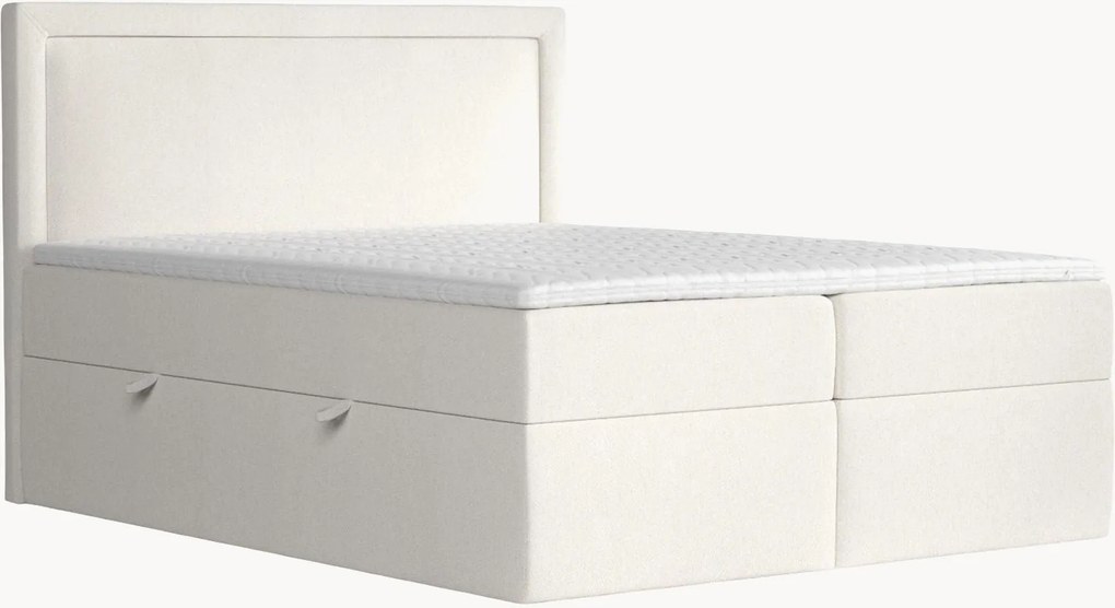 Letto boxspring fatto a mano con contenitore Maya, H3