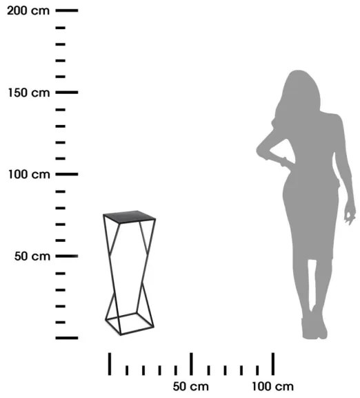 Portafiori LOFT 70x23,5 cm nero