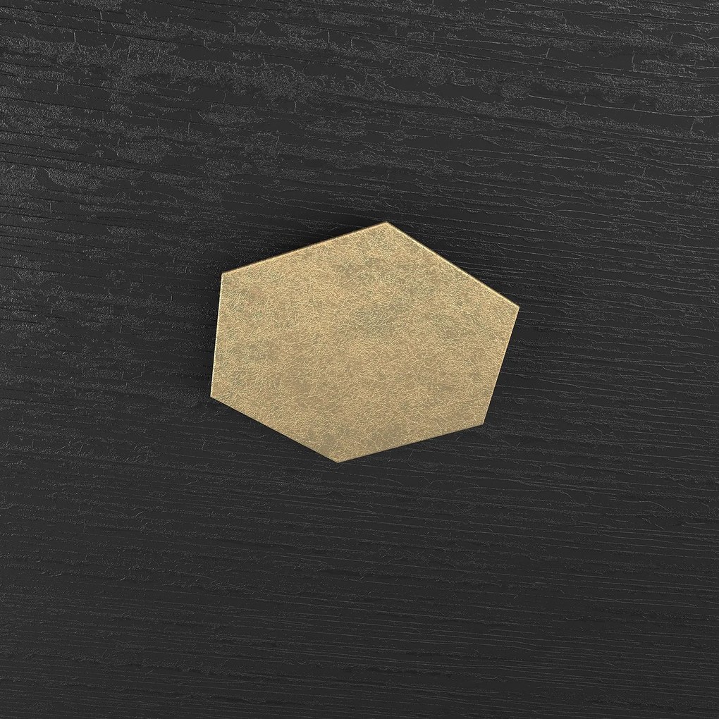 Plafoniera Industrial-Minimal Decorativa Hexagon Metallo Foglia Oro