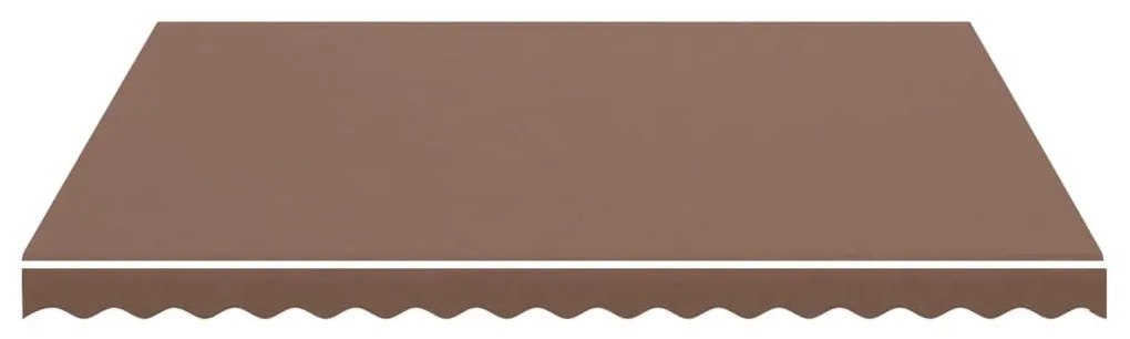 Tessuto di Ricambio per Tenda da Sole Marrone 4x3,5 m