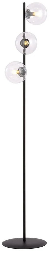 Piantana in Acciaio ROSSI LP3 Grafite/Miele/Trasparente 3xE14