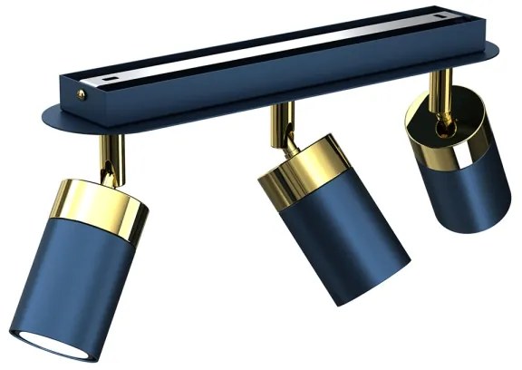 Faretto JOKER 3xGU10/25W/230V blu/oro