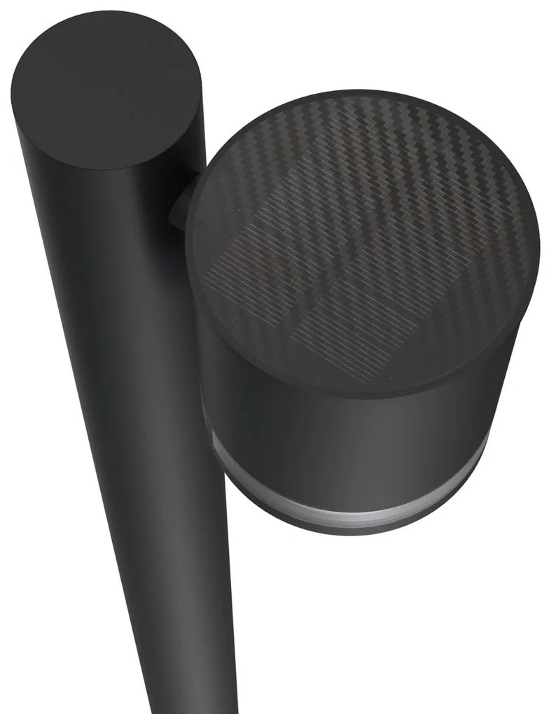 Paletto da Giardino Solare Nero da 100cm IP54 in Alluminio Colore Bianco Naturale 4.000K