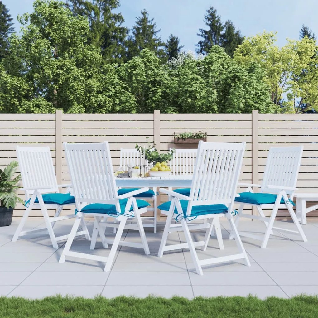 Cuscini Per Sedia 6 Pz Azzurro 40x40x7 Cm İn Tessuto Oxford /