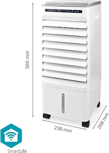 Nedis COOL116CWTW - Condizionatore 65W/230V Wi-Fi Tuya bianco + telecomando