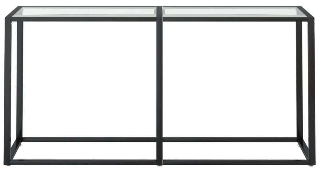 Tavolo consolle trasparente 160x35x75,5 cm in vetro temperato