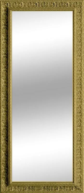 Specchio rettangolare in legno oro 58 x 143 cm